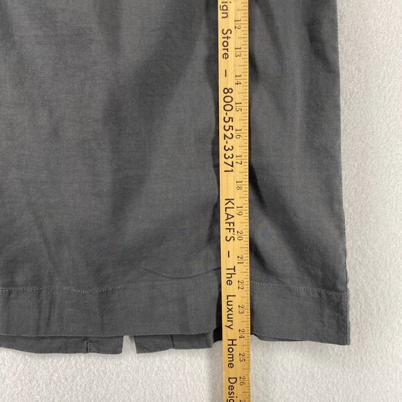 EILEEN FISHER Skirt S Stretch Linen Viscose Pencil Straight Side Zip Gray - Picture 10 of 11